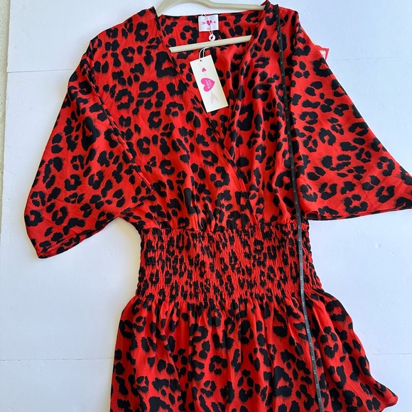 NWT Buddy Live Lennox Lepord  Print Dress - Picture 6 of 7